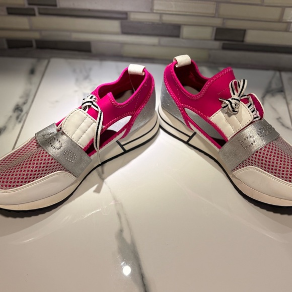 bebe Pink and White Women's Sneakers - Picture 5 of 7